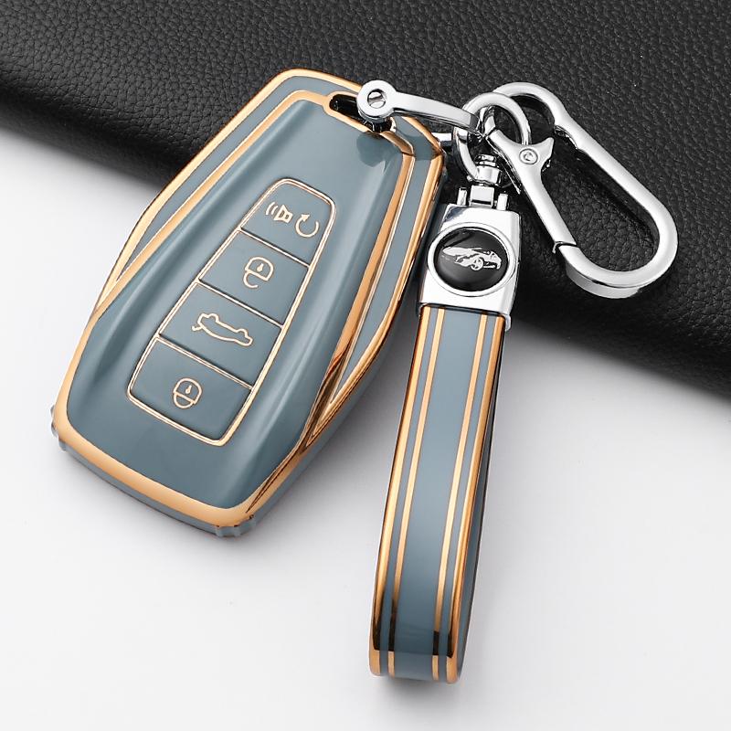 Fashion Tpu Car Key Case Cover Shell Fob For Geely Atlas Boyue Nl3 Coolray X6 X7 Ex7 Emgrand Kulrey Gt Gc9 Keychain Accessories
