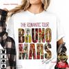 Bruno Mars The Rounisextic Tour Mehrfarbig S T-Shirt Vintage Leicht Weich Streetwear Atmungsaktiv