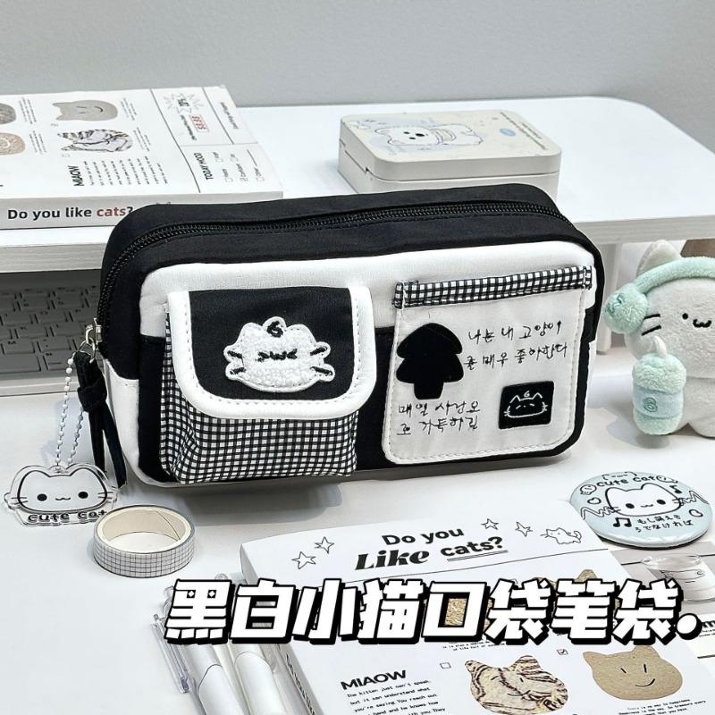 Xiaohongshu Same Style Cute Kitten Pocket Pencil Case For Students