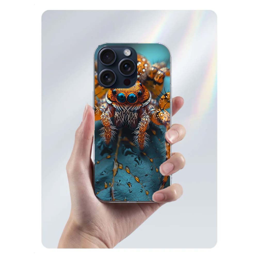 Spiders on the Spider Web Clear Phone Case For Iphone 17 Air 16 Pro Max 15 Pro 14 Plus 17E 16E 11 13 12 Mini Cover Cases Fundas