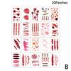 20/30/50 Sheets Halloween Terror Wound Temporary Tattoo Waterproof Realistic Blood Tattoos Injury Scar Tattoo Stickers For Body