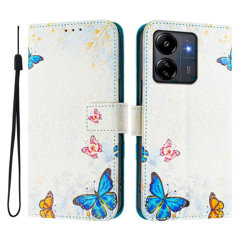 Luksusowe etui z klapką ze skóry dla Xiaomi Redmi 13C Klapka na dla Xiomi Redmi 13C 4G 5G Redmi13C Portfel Etui z kwiatami Etui 202