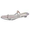 Premium Cross Buckle with Slope Heel One Pedal Beach Cool Slippers Open-toed Cross Fashion Hollow Outer Wear Women