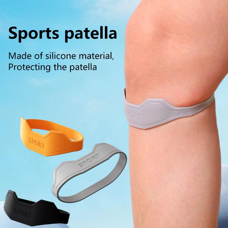 1Pcs Silicone Patella Tendon Knee Straps Knee Support Fixed Protection Patella Knee Strap Highly Elastic Flexible
