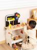 BABIBO Wooden Simulation Disassembly Nut Maintenance Tool Table Suit/children's Play Wooden Tool Table Toy