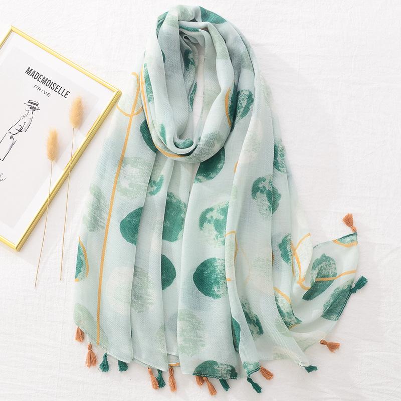 Fashion Wave Striped Patchwork Tassel Viscose Shawl Scarf Lady Print Pashmina Stole Wrap Snood Bufandas Muslim Hijab Sjaal