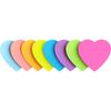 SIMONA Heart Shape Sticky Notes 8 Color Bright Colorful Sticky Pad 75 Sheets/Pad Self-Sticky Note Pads