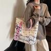 Large Cute Kitten Canvas Tote - Fashionable, Versatile Single Shoulder Bag for Women