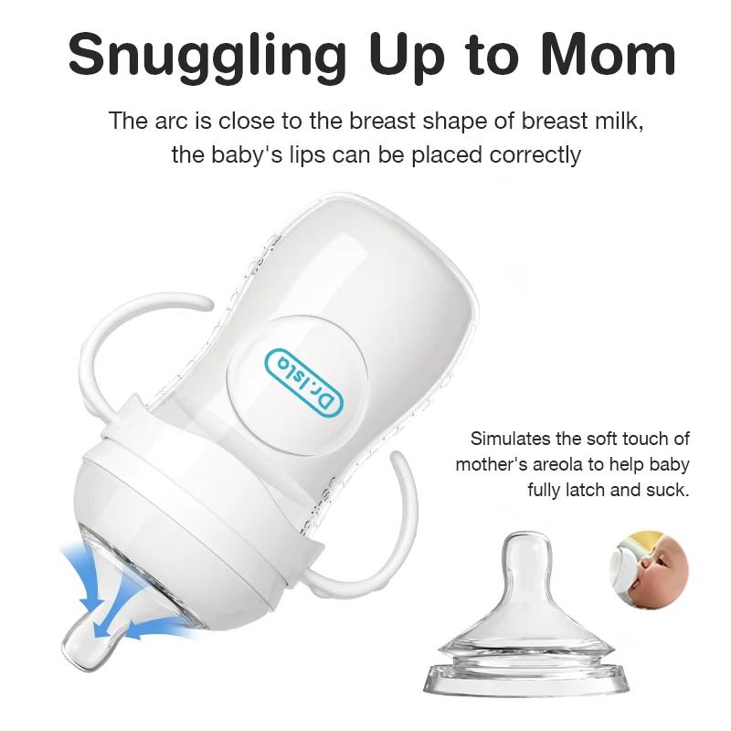 2pcs Silicone Baby Pacifier Set Anti Bloating Infant Nipple Durable Newborn Feeding Aid In 2 Sizes for Infants of Different Ages