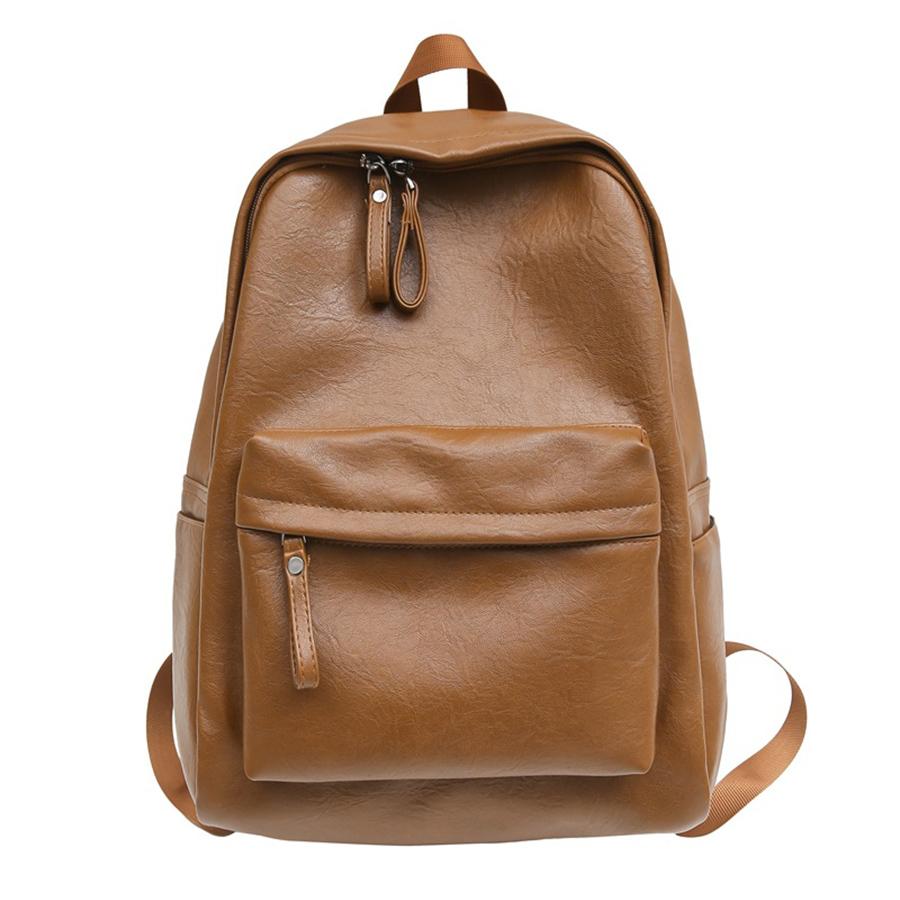 Ladies Bookbag Rucksack Women Large Capacity Backpack Purses High Quality PU Leather Female Vintage School Bags Travel Bagpack