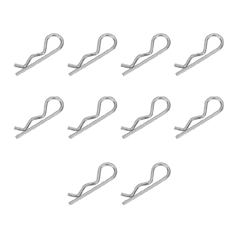 10pcs R Shaped Spring Cotter Pins Assortment Set Steel Hairpin Clips Simple To Use for Versatile Hitch Pin Applications