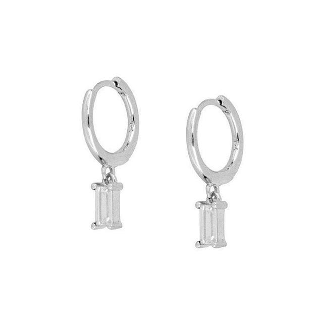 BOAKO 925 Silver Popular Pendant Heart-shaped Earrings Women Retro Style Multi Style Perforated Jewelry Aros Colors CZ