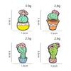 4 Styles Sexy Buttocks Cactus Potted Enamel Brooches Creative Ass Potting Plant Flower Pins For Backpack Clothes Jewlery