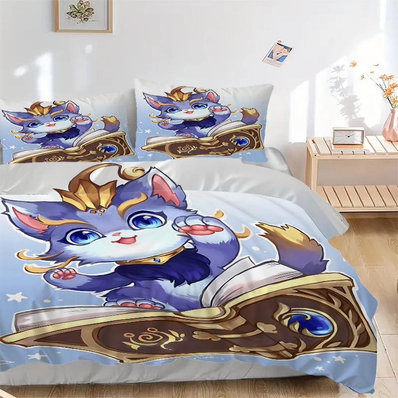 

3pcs Magical Cat with Crown & Book-Fantasy Home Decor Set for Bedroom, Living Room, Hotel, Gift for Fans, Travelers, Daily Use1202263a 135x200cm