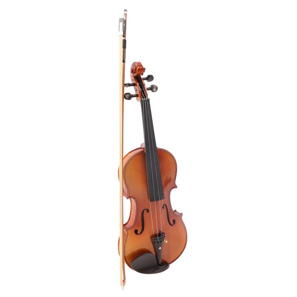 4 4 Violin Spruce Top Maple Back Side Ebony Fingerboard Violin Bridge Bow Rosin Set for Home