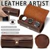 A Vintage Leather Watch Storage Box for Travel, Display, or Home Storage - Compatible with Mechanical Watches, Quartz Watches