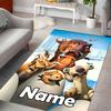 Custom Personalization Ice Age Dawn of the Dinosaurs Area Rug - Perfect For Kitchen, Bathroom,Laundry Room Decor Large Size Available,Gift All Seasons