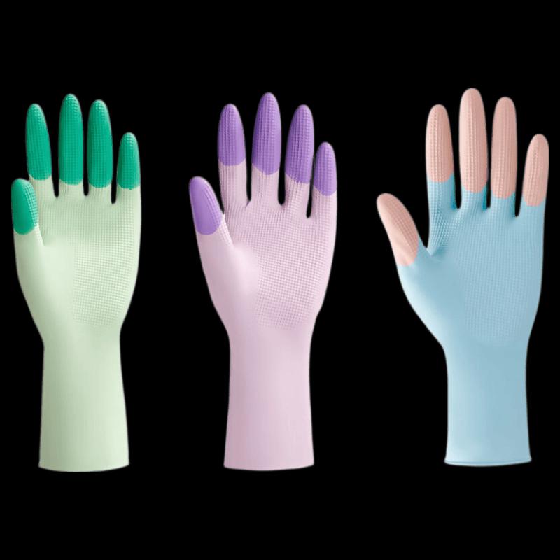 

Color-blocked Dishwashing Gloves