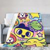 Tamagotchis Cartoon Blanket Velvet Summer Air Conditioning Cute  Portable Ultra-Soft Throw Blankets for Bedding Plush Thin Quilt