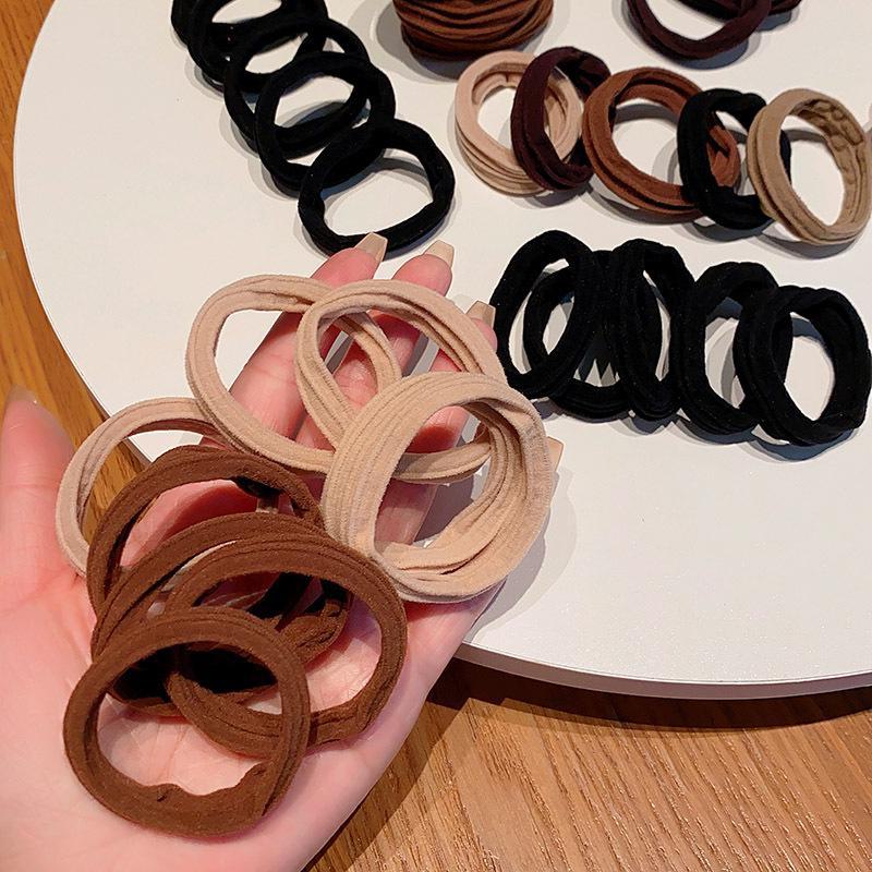 Cravată de păr cu coadă de cal de vară cu elasticitate înaltă - Bentita durabilă pentru femei de culoare uni