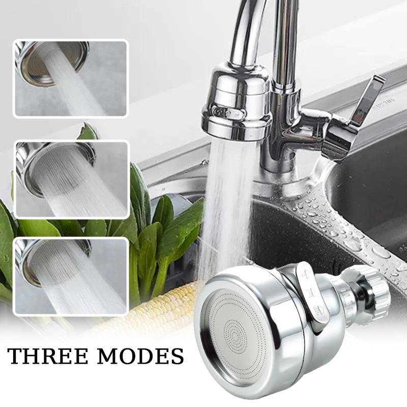 3 Modes Universal Kitchen Faucet Adapter 360 Rotation Faucet Filter Extenders Kitchen Gadgets Spray Water Saving Tap Nozzle