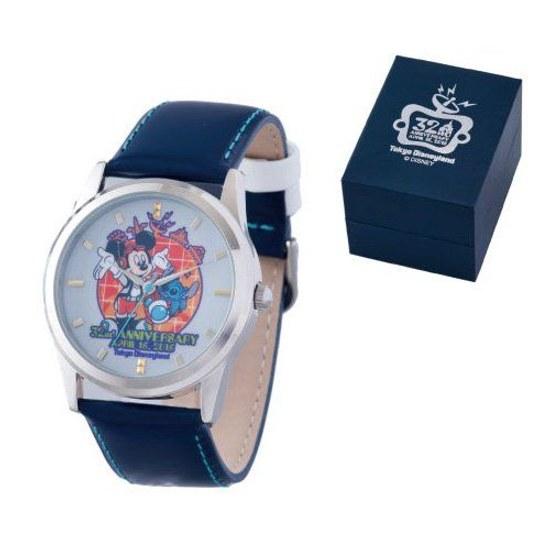 Mickey Mouse Stitch Watch Wristwatch Tokyo Disneyland 32nd Anniversary 32 years