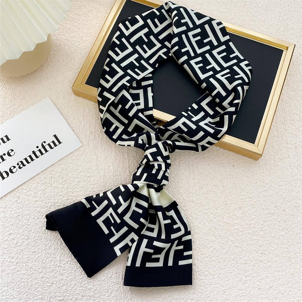 New Scarves Silk Scarves Women'S Spring And Autumn Season Long Decorative Professional Scarves Summer Thin Styles Paired With Shirts Stylish