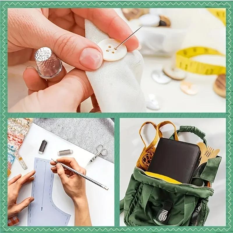 Nähset Komplettset mit Fäden Nadeln Schere Maßband Knöpfen und mehr für DIY Handarbeitsprojekte Zuhause und auf Reisen