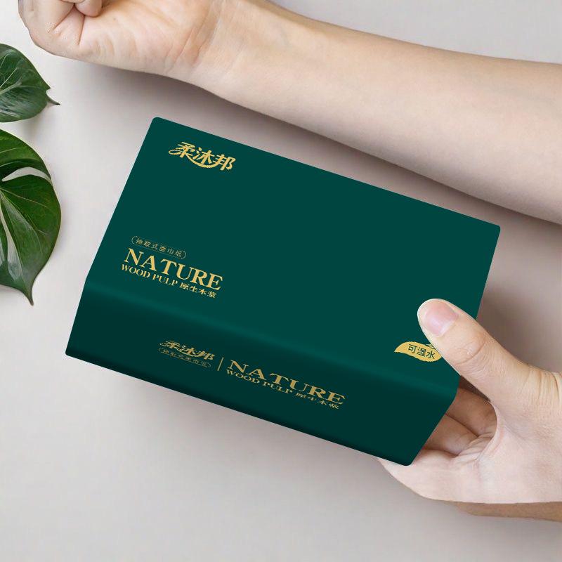 Large Pack Raw Wood Tissue, 500 Sheets, Napkin Paper, Toilet Paper [Real Board Brick Tissue]