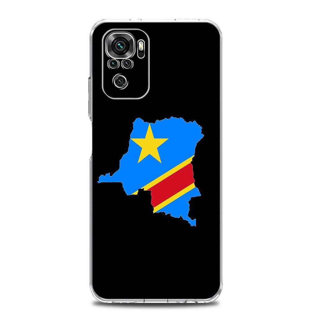 Handyhülle für Xiaomi Redmi Note 13 12 5G 9S 9 8 10 11 Pro Plus 4G 9T 13C 12C10C 9C 9A 7 Klare Hülle Kongo-Flagge