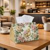 1pc Vintage Botanical Tissue Box - Multi-functional Napkin Dispenser, Two Sizes Available Made of Durable Polyester, Decorated with Duckling Peony Flo