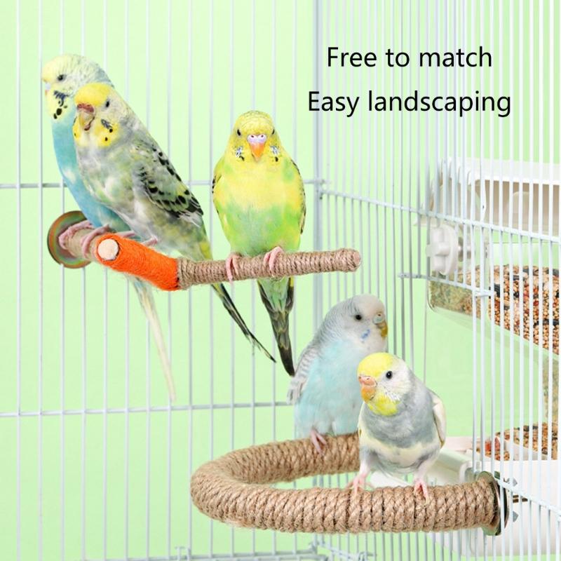 2PCS Bird Standing Perch Screw Parrot Playstand Toy Grinding Perch Birdcage Accessories Entertainment Perch Standing Toy