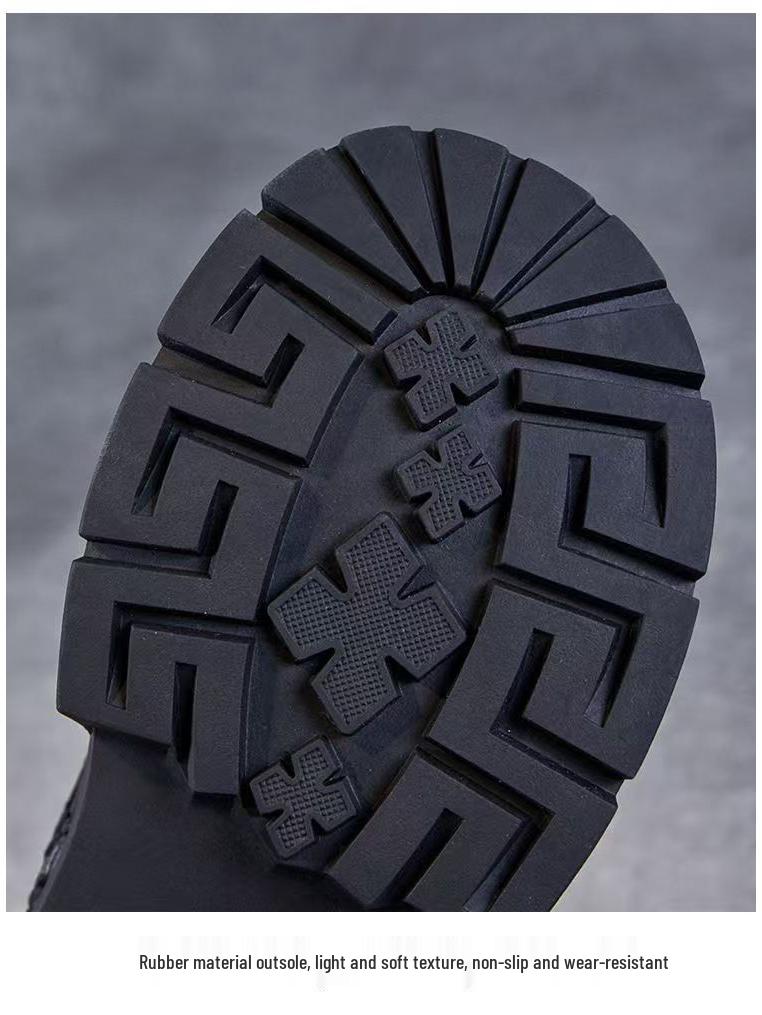 Women's Soft Leather Martin Boots, Thick Sole, British Style, Plus Velvet, Versatile Ankle Boots for Autumn/Winter 2025.