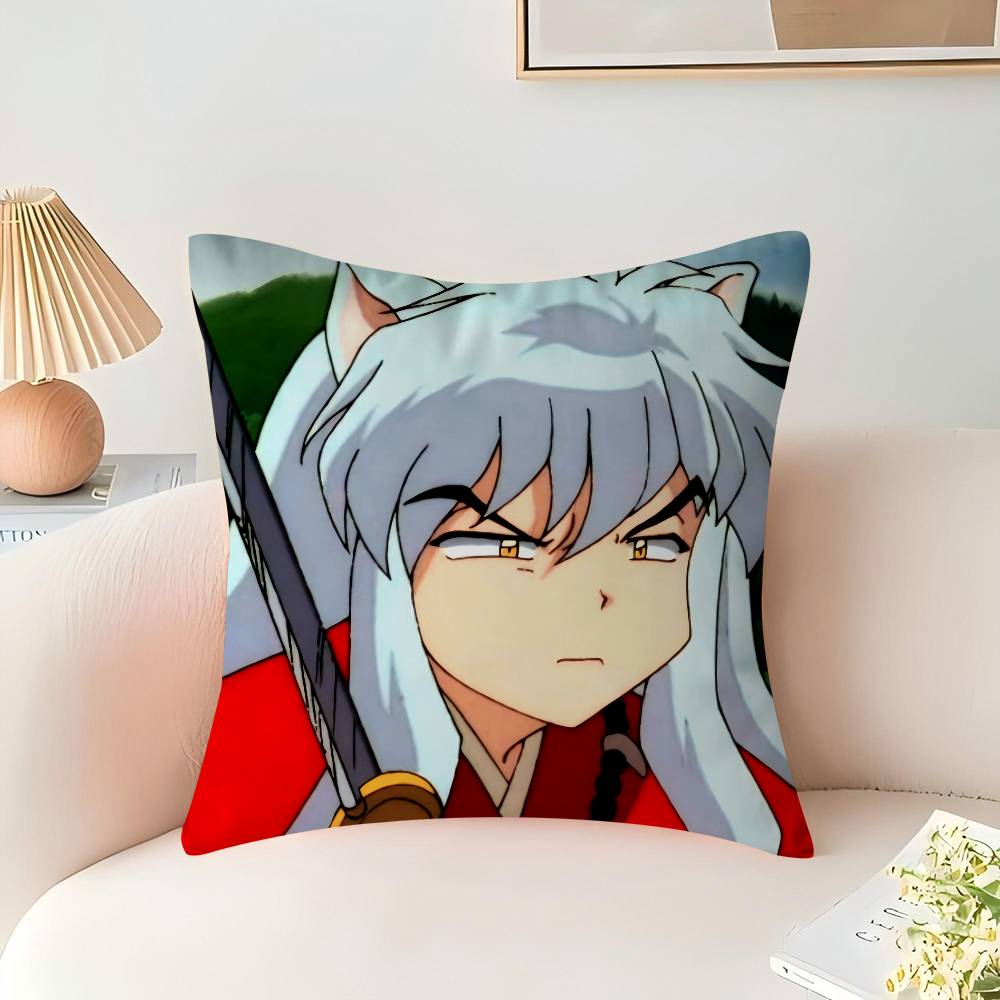 Anime Inuyasha Cushion Cover Car Throw Pillow Case For Sofa Car Christmas Gift 40x40cm 45x45cm