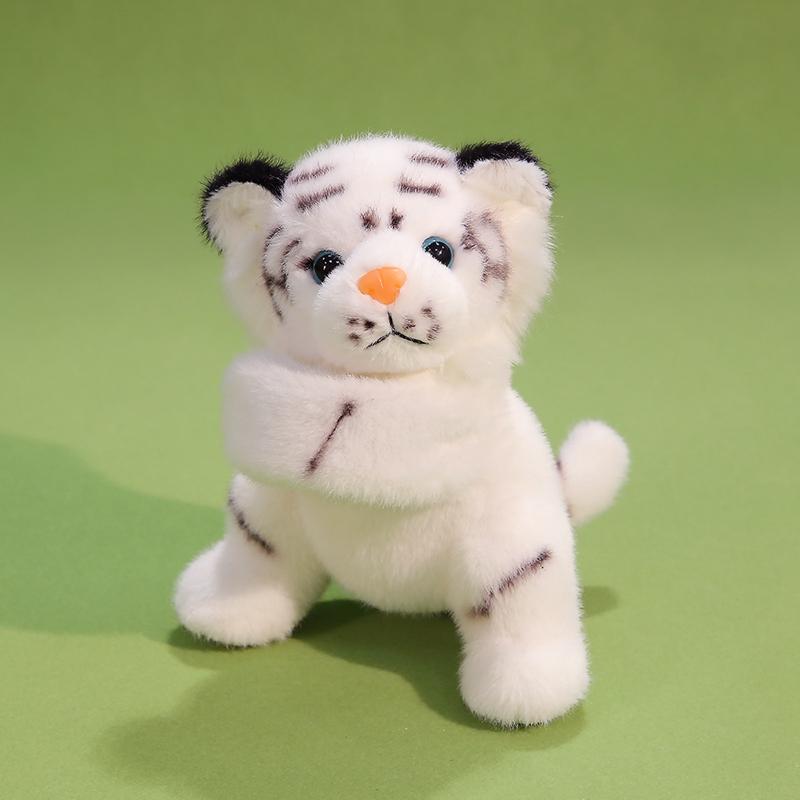 

Kawaii White Tiger Slap Bracelet Plush Toys Cute Decorative Ornament Cute Design Exquisite Tiger Wristband Stress-relieving Toys 18cm белый