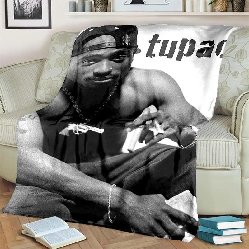 6 Size Rap Singer 2Pac Blankets 3D Printing Comfortable and Soft Picnic Blanket Gift To Family or Friends picnic blanket
