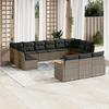 VidaXL Garden Lounge Set with Cushions 13 Pcs, Patio Sofas, Patio Furniture Set, Outdoor Furniture, Grey 3258861