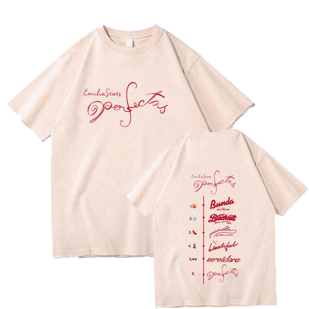Perfectas Emilia 2025 Fashion Album T-shirs Emilia Mernes New Pattern Clothes Unisex Cotton Comfortable Tees Summer Y2k T Shirt
