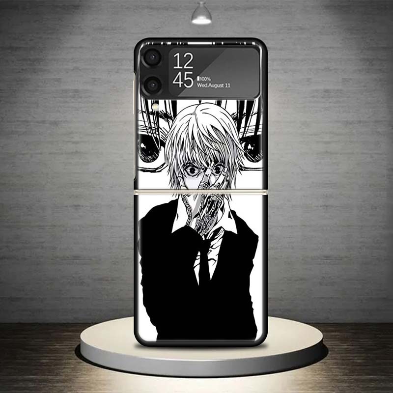 Huner X-Hunters Kurapika Phone Case For Samsung Galaxy Z Flip 7 6 5 4 3 5G Shockproof Cover Z Flip7 Flip6 ZFlip5 Flip3 Flip4 Lux