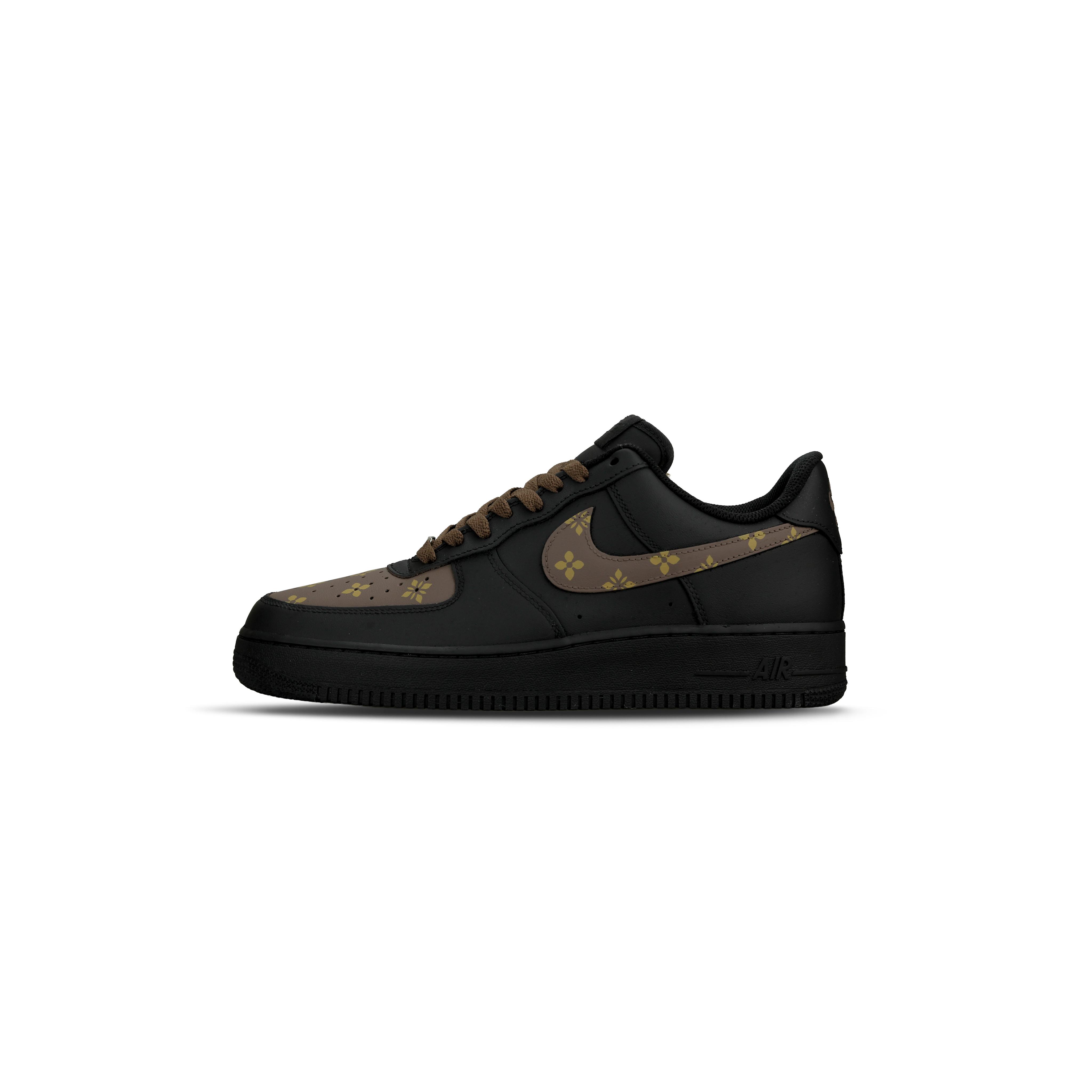 

Nike Air Force 1 Slip Resistant Abrasion Resistant Low top Skateboard Shoes Unisex Black Brown CW2288-001(Team882-Louis) 36.5