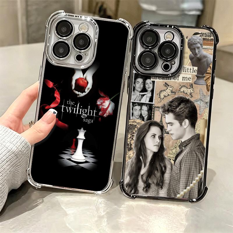 Twilight Saga Edward Soft Phone Case For iPhone 15 16 17 Air 14 Pro Max 16E Plus 13 12 Mini Plating Anti-Fall Fundas