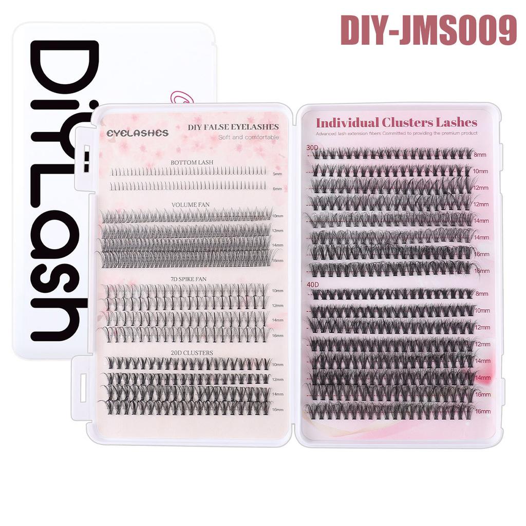 Diy Single Tuft False Eyelashes Fluffy Thick Eyelashes 30 + 40D Mixed Dress Eyelash Book Set