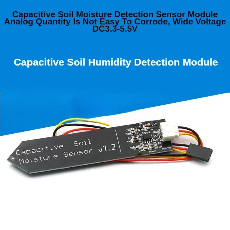 Capacitive Soil Moisture Sensor Module Not Easy To Corrode Wide Voltage Wire 3.3~5.5V Corrosion Resistant W/ Gravity for Arduino