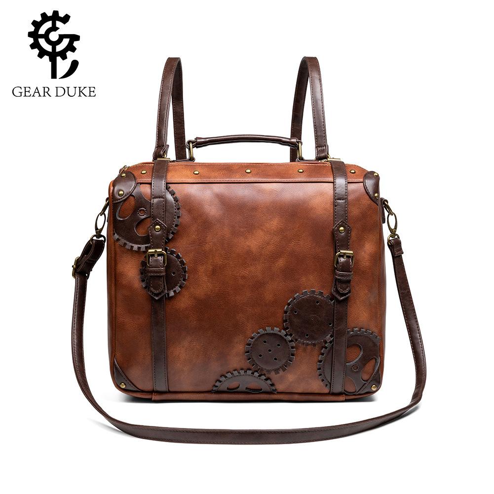

Steampunk Medieval Retro Style Contrasting Colors Women S Messenger Bag Portable Shoulder Computer Bag Trendy Retro коричневый