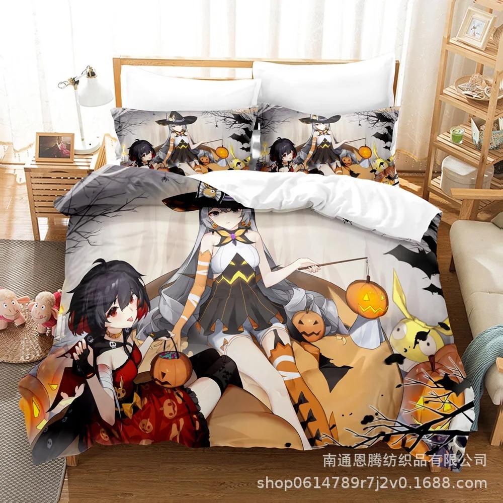 2014 Honkai Impact 3 Sängkläder Set Enkel Twin Full Queen King Size Kawaii Flicka Sängset Tonåring Sovrum Påslakanset 3D-tryck