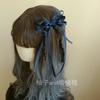 Dark Vintage Gothic Hairpin Star Galaxy Forbidden Land Rose Blue Lolita Small Hat Flower Hair Accessories