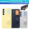 Original Samsung S24 FE Standing Grip Case For Samsung Galaxy S24FE Grip Case Luxury Silicone Wristband Shockproof Elastic Band Hard Back Cover