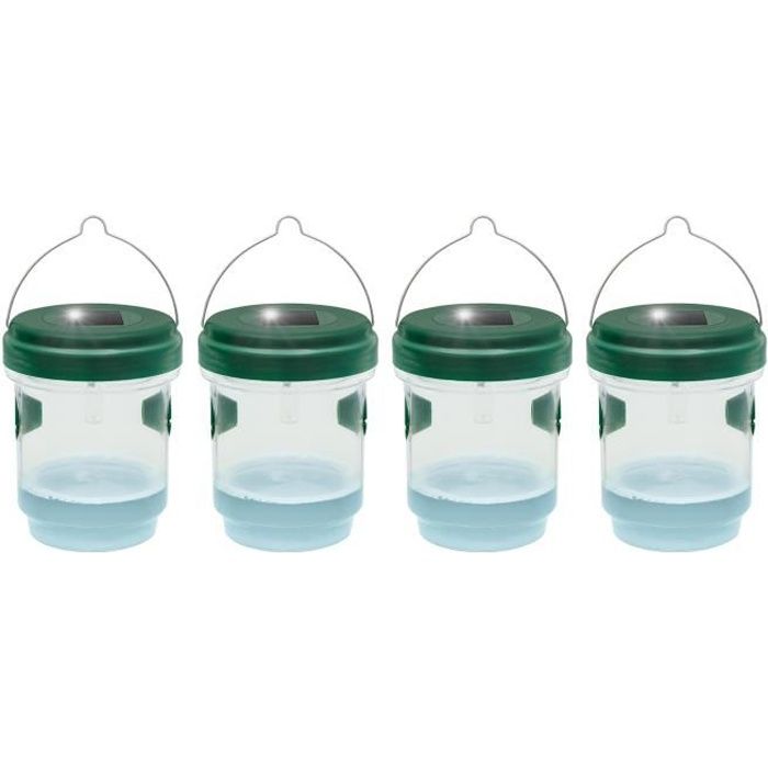 Piège à Mouche - Gardigo - Solaire - LED Bleue - Lot de 4 - Anti-Insectes