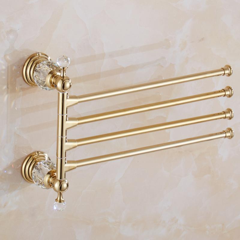 Bathroom Towel Shelf Gold Finished Bath Toilet Paper Holder Robe Hook Towel Rack Holder Tumble Holder Soap Basket ELG85400