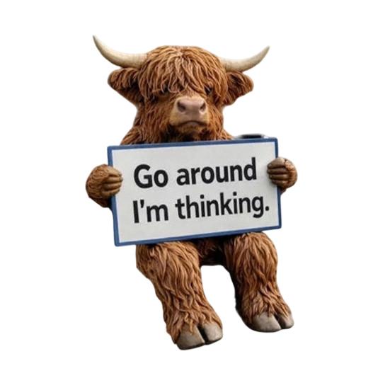 

Highland Cow Hitch Buddy Resin Highland Cattle Tow Hitch Cover Weather Resistant Pickup SUV Truck Vehicle Hitch Decoration Ornament B